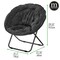 mDesign Urban Papasan Saucer Moon Chair, Foldable Metal Frame
